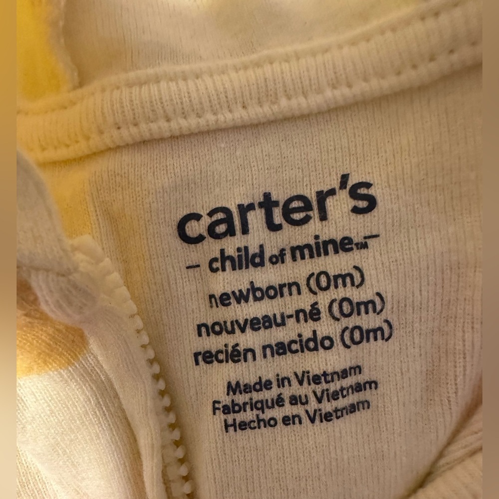 Carter’s Child of Mine Newborn Lemon Hoodie Set 3-Piece Outfit 🍋 - Picture 4 of 4